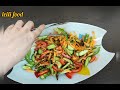 سالاد به سبک لیلی ،سبزیجات همراه با ،بادمجان سرخ شده/salad