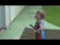 TODDLER IS A SUPERHERO  - EPIC GARAGE DOOR PRANK