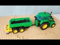 Lego John Deere Tractor, equipment and Mower MOC