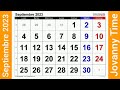 Calendario - Septiembre 2023