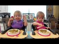 Twins try edamame