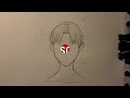 How to draw hair | step by step