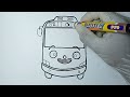 Paint and draw the Tayo bus easily | learn to draw kindergarten children