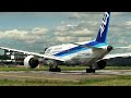 The commercial airplanes satisfying take off and landing