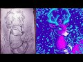 Illustration Process - Drawing on Paper and Painting in Adobe Illustrator - Christmas Speed Art