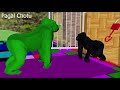 Long Slide Game With Elephant Gorilla Buffalo Hippopotamus Tiger - 3d Animal Game - Funny 3d Animals