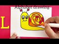 How to draw a Snail -very easy#alphabets drawing #easy#simple#how