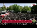 السيد علي خامنئي يؤم صلاة الجنازة على الشهداء رئيسي ورفاقه في جامعة طهران