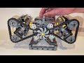 Realistic Lego Technic Quad Cam 16v Boxer Engine Running at 1500rpm