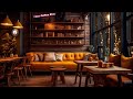 ☕Cozy Fireplace Cafe Ambience with Snowy Night Jazz Music  Smooth Piano Jazz Music for Relax, Sleep