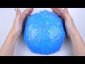 Frozen Blue Elsa Slime Mixing Random Cute,shiny things into slime #ASMR #Satisfying #slimevideo #슬라임