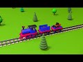 Trains for children: steam locomotive. Construction game educational cartoon for toddlers
