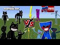 Huggy Wuggy Poppy Playtime VS TEAM Cartoon CAT (Huggy Wuggy REVENGE!!) Minecraft PE