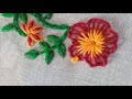 Flower Hand Embroidery designs tutorial for beginners-23