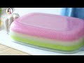 [SUB] Beautiful Three Colour Jelly Cake ❤ 三色燕菜果冻蛋糕 |  No Food Colouring | 天然无添加色素