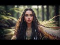 Enchanted Woodlands: Music Channel with a Curly-haired Indigenous Woman Exploring the Forest