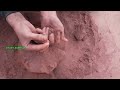 Red sand tub chunks semi dry floor crumbling