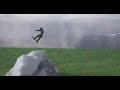 Snowboarding on grass, previz UE 5, Houdini 19 simulation