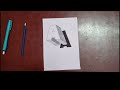 Very easy Drawing 3D Floating Alphabet 