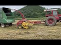 Chopping Hay with IH1466 and New Holland 900