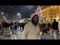 Tbilisi Christmas night walk 4K GEORGIA 🇬🇪