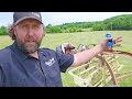 Bailing Hay With A 20 Year Old John Deere 557 - Can We Beat The Rain?