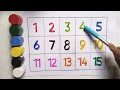 1 2 3, learn to count, 1 to 100 counting, collection for writing along dotted lines, 123 kids rhymes