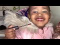 DOING MY MAKEUP WITH MY 3YEAR OLD DAUGHTER | Call Me Mrs Dlamini