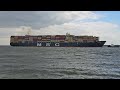 MSC DAKAR X into Flxtowe from Tanjung phelapas heavily loaded