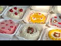 [🍰도시락케이크] 하루종일 집에서 미니 도시락 케이크 대량생산하는 브이로그_곰돌이케이크, 베이킹브이로그, 케이크브이로그, dessert vlog, baking vlog