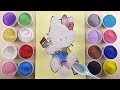Hello kitty Sand Painting for Kids and Toddlers - How to Draw & Coloring