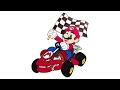 Coloring Nintendo Mario Kart Coloring Book Pages | Draw and Colors