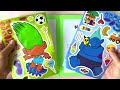 [ToyASMR] What is the 6th Character Name? Decorate Sticker Book with Trolls #paperdiy #asmr #trolls