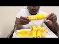 ASMR Eating juicy and buttery Corn on the cob