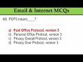 Top 100+ Internet and Email MCQs