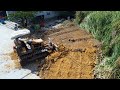 Completed Project land size 5mX20m work by Dozer D20 Truck 5T pushing soil on Flooded land