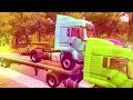 Double Flatbed Trailer Truck vs Speedbumps Train vs Cars  Tractor vs Train Beamng.Drive 022 #261