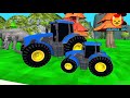 Choose the Right Door With Bear Tractor Elephant School Bus T-Rex Animal 3D and Vehicle 3D Game 2024