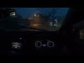 Deep sleep in 5 minutes with heavy rain in the car for insomnia - Driving in heavy rain