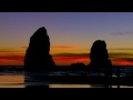 Cannon Beach - Brilliant Oregon Sunset in HD