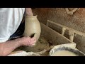 Turning a jug. Using local dug Georgia clay to make pottery. January 26, 2024