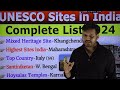 UNESCO World Heritage Sites In India | भारत के सभी यूनेस्को साइट | Current Affairs 2024 #unesco