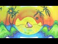 Drawing Simple Sunset Scenery Step by Step with Oil Pastels