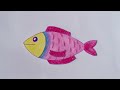 Fish Drawing|| How To Draw Fish Step By Step||For Beginner||Easy Fish Drawing||#fish