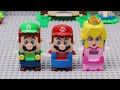 Lego Mario has to enter two Nintendo Switches to Help Yoshi and Peach! Will he do it? Mario Story