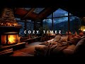 Thunderstorm with Lightning, Rain, Crackling Fireplace & Sleeping Cat in a Cozy Cabin