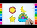 Beautiful Cake Drawing Painting and Colouring For kids Toddlers. How to draw a cute cake