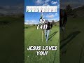 The absolute best start ive ever had 😱 (with a pause) Jesus Loves You! #golf #Jesusgolf @Ben Kruper
