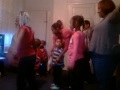 Family dancing w/  Michael Jackson Wii game