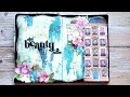 Double page art journal | wax resist and more techniques!